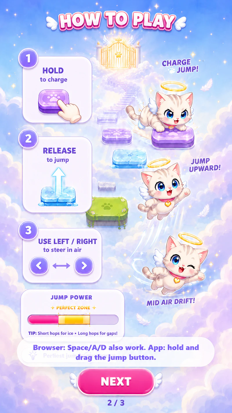 Catie Jump to Heaven - FREE BROWSER GAME screenshot 4
