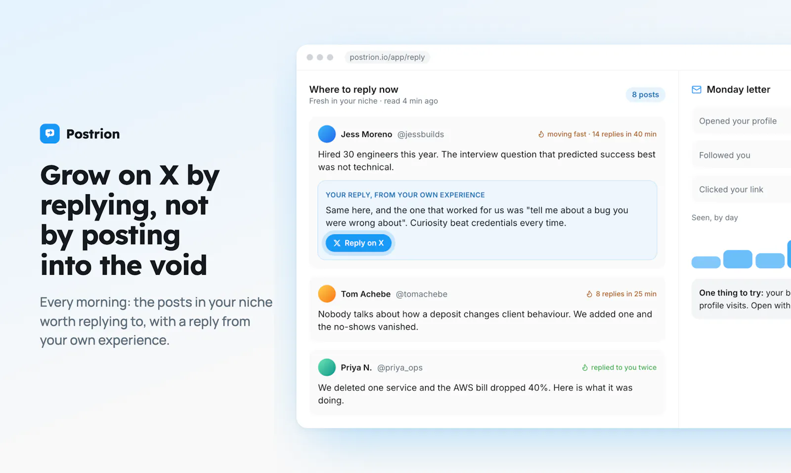 Postrion X screenshot 1