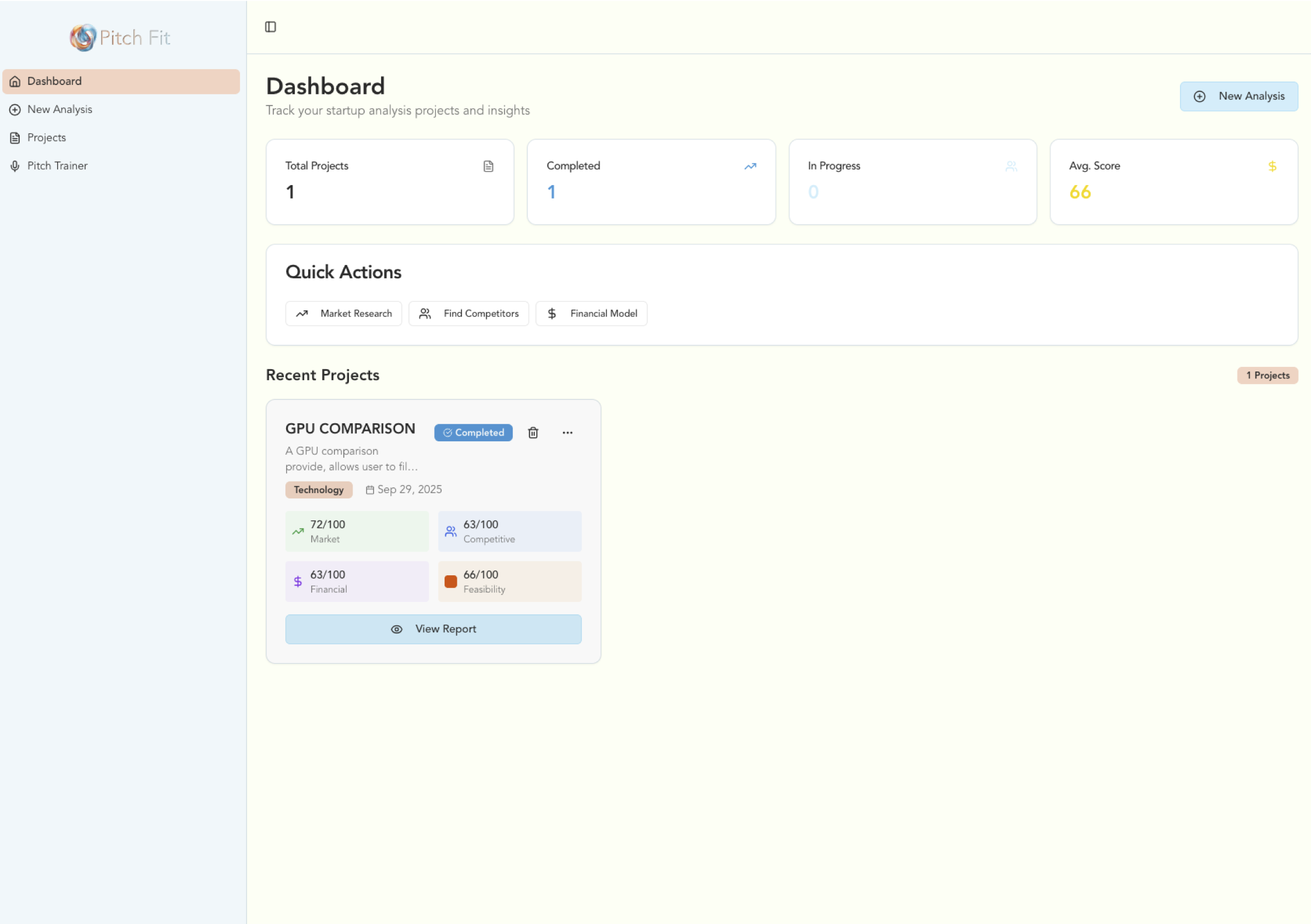 PitchFit - Screenshot 4 showing product features and functionality