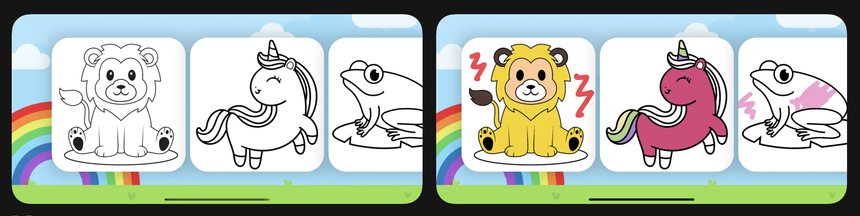 Colouring and drawing App for kids - Main product screenshot demonstrating key features and user interface