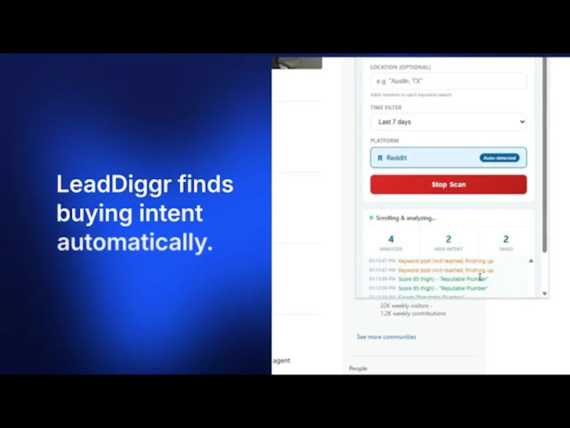 leaddiggr screenshot 1 (video preview)
