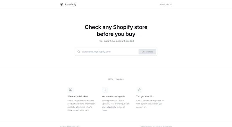 StoreVerify — Legit Shopify Store Check. screenshot 2