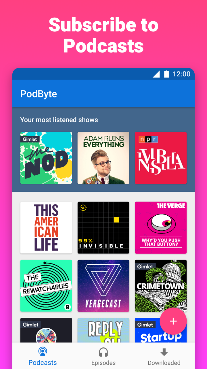 PodByte Podcast Player gallery image