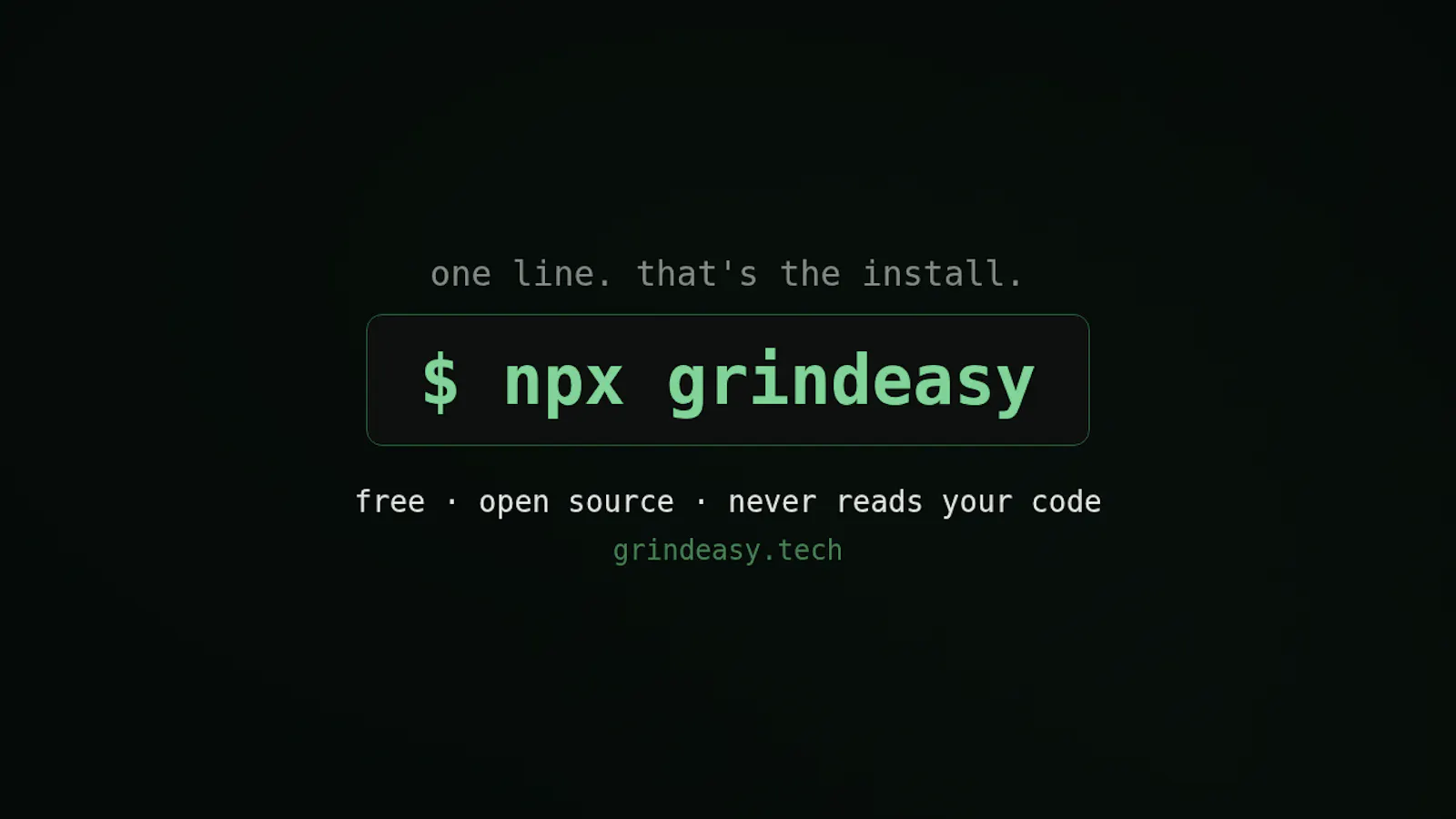 grindeasy · see what you're coding with screenshot 1