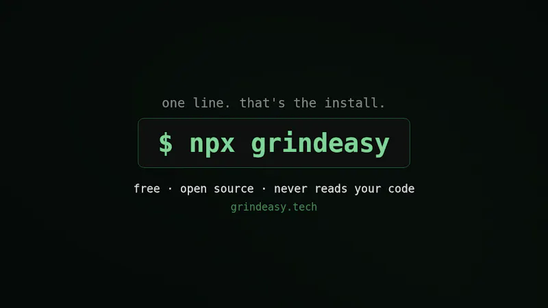 grindeasy · see what you're coding with screenshot 1