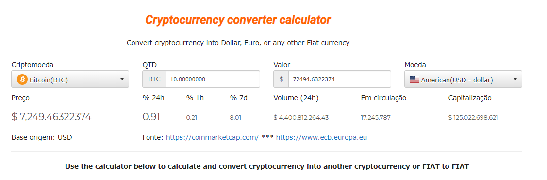 Cryptocurrency converter gallery image