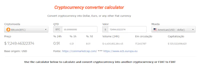 Cryptocurrency converter gallery image