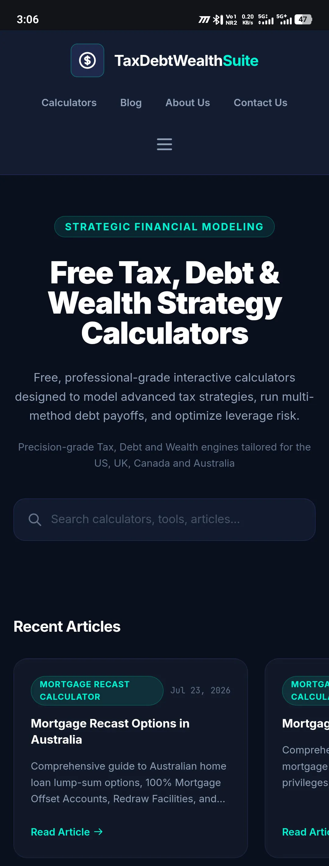 TaxDebtWealthSuite — Free Financial Tool 项目横幅