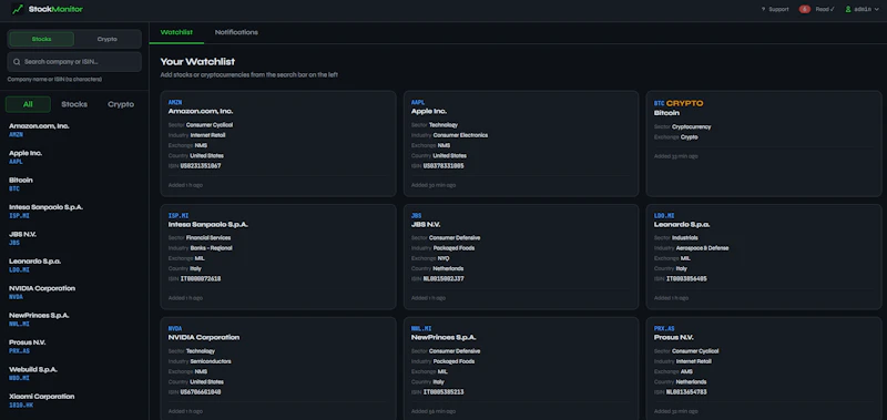 Stock Monitor screenshot 1