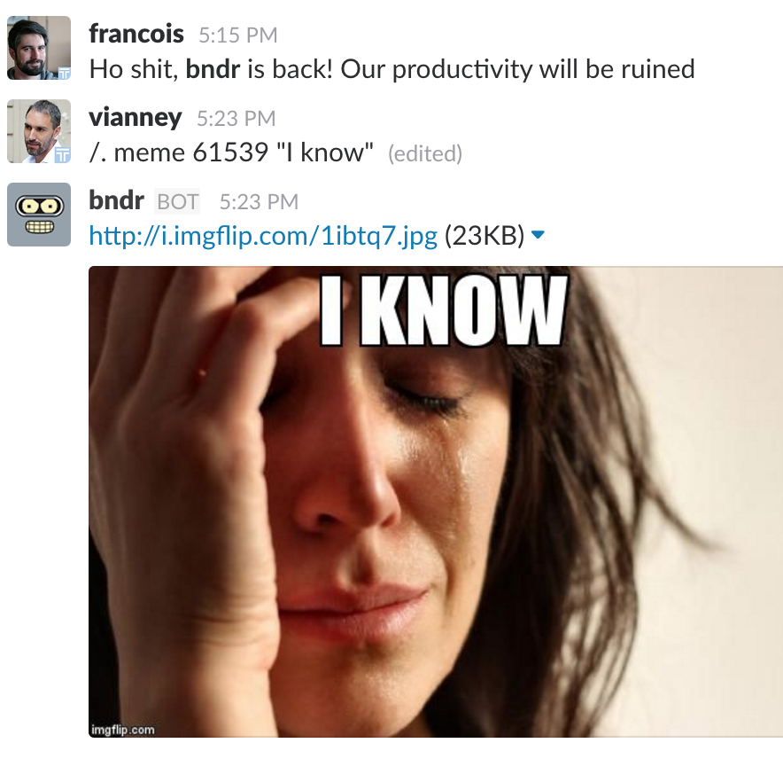 bndr for Slack gallery image