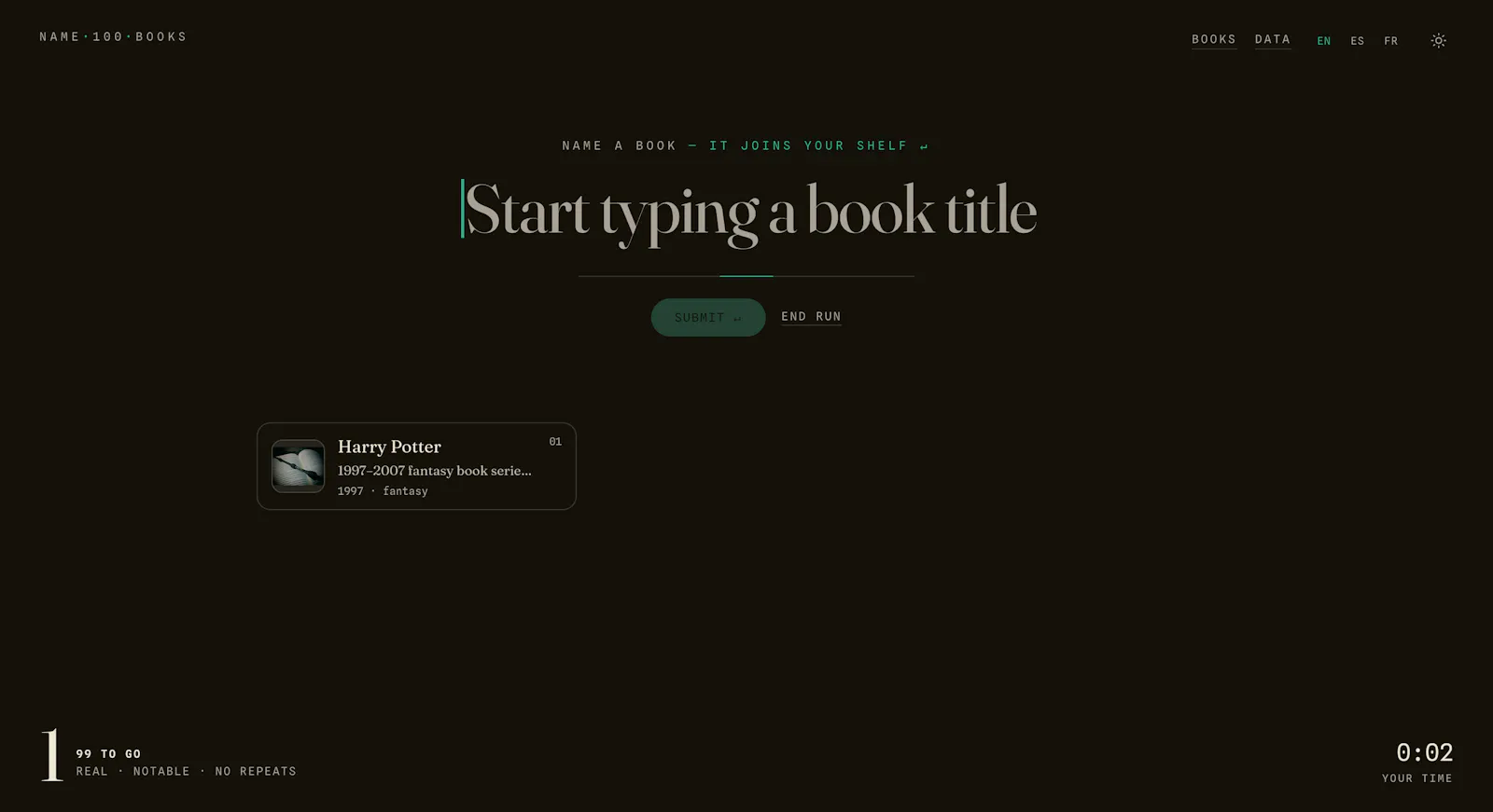 Name 100 Books screenshot 1