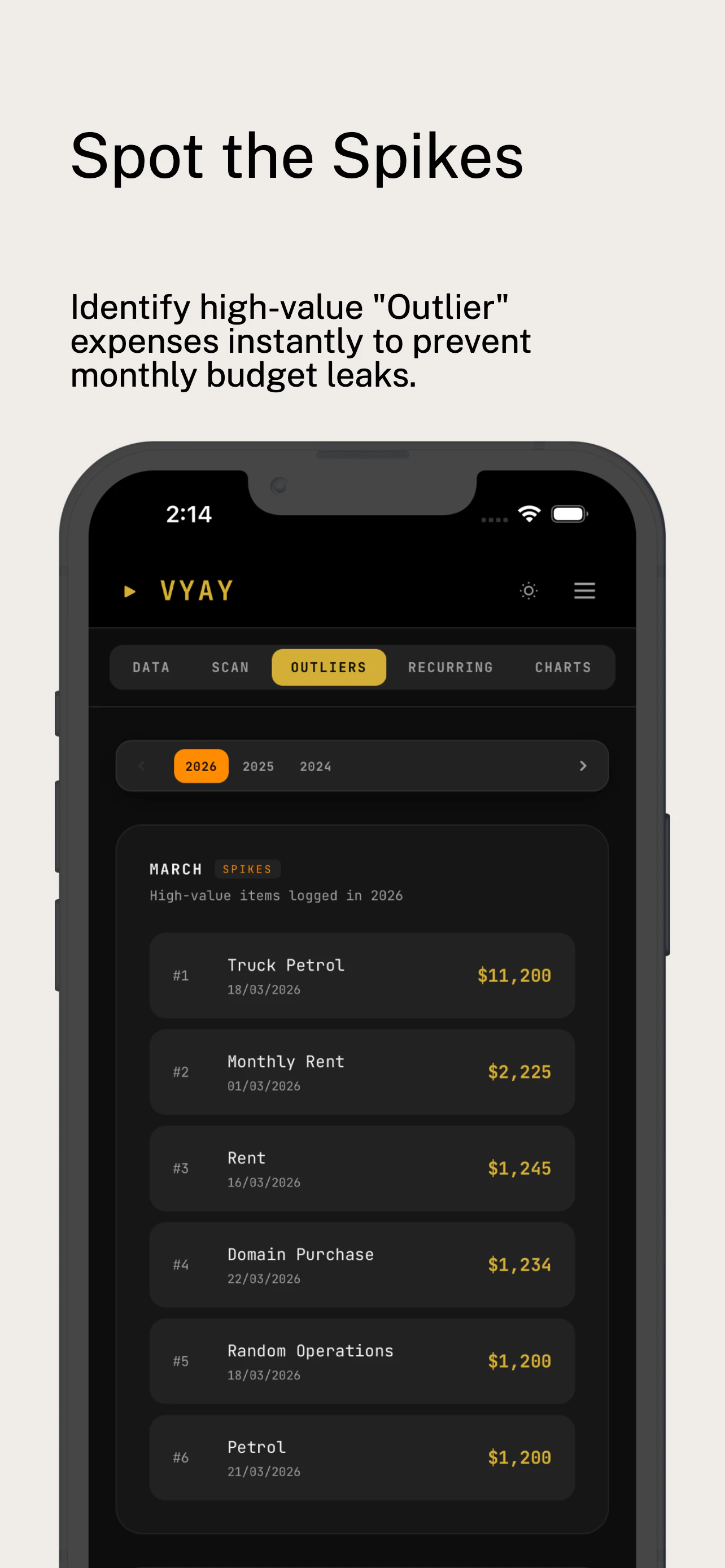 Vyay - Expense Tracker + Analytics screenshot 4