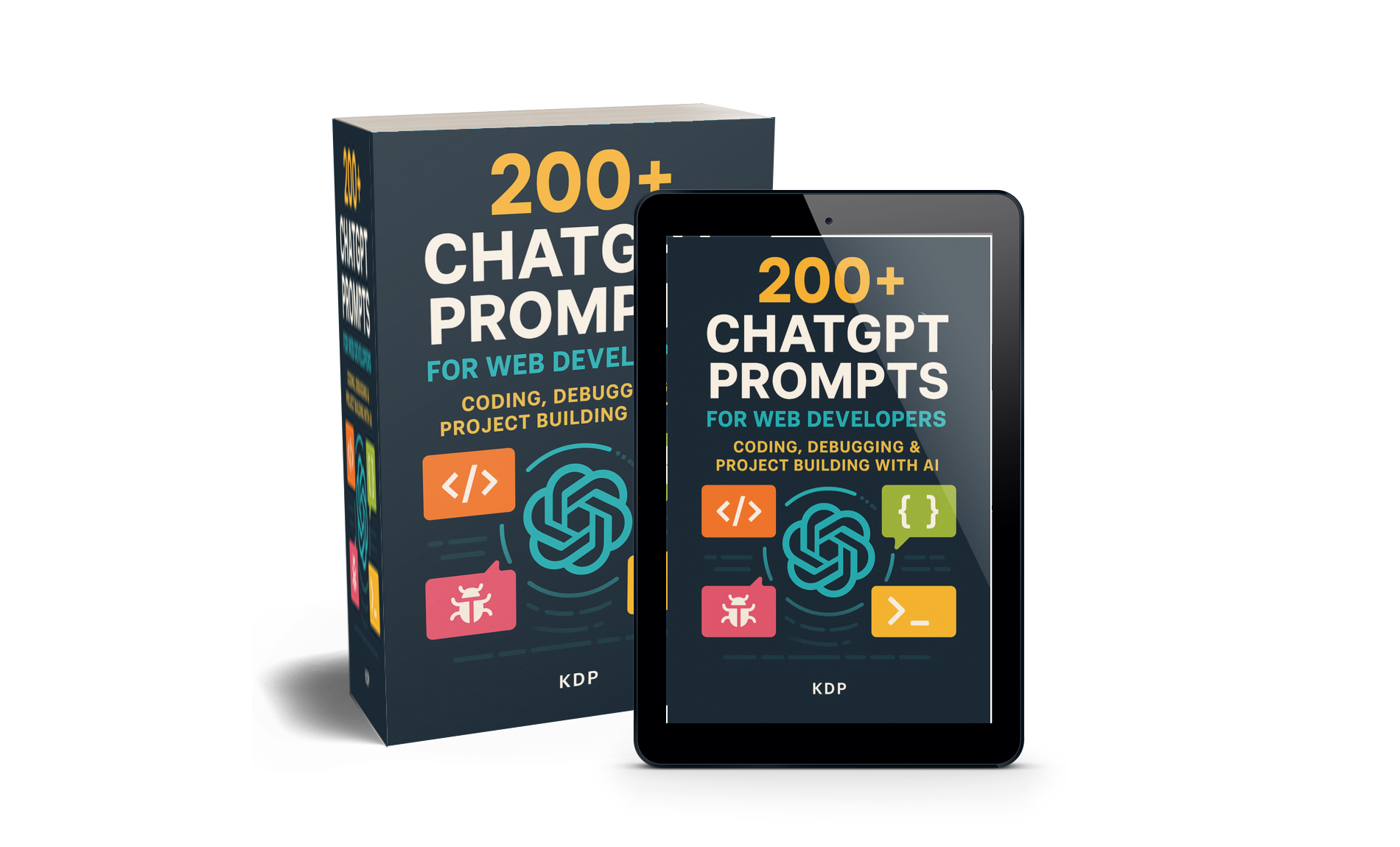 200+ ChatGPT Prompts for Web Developers - Product Hunt launch logo and brand identity