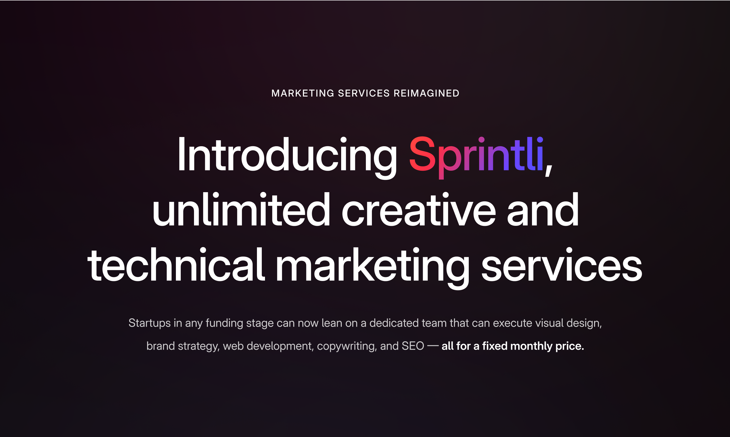 Sprintli - Unlimited creative marketing services for startups. media 1
