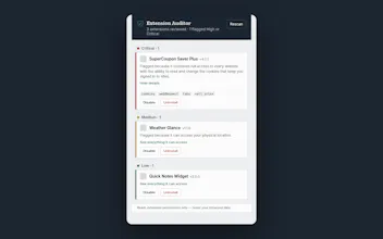 Extension Auditor - google chrome gallery image