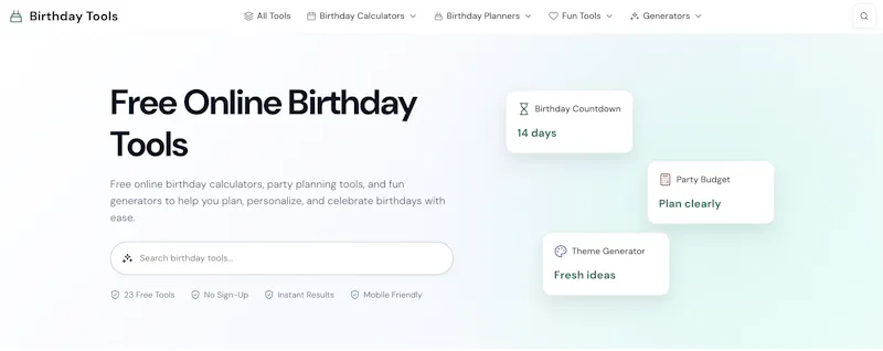Birthday Tools screenshot 1