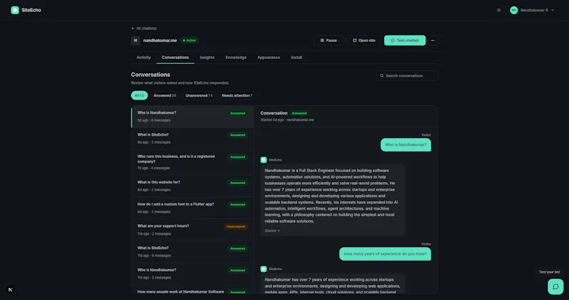 SiteEcho screenshot 3