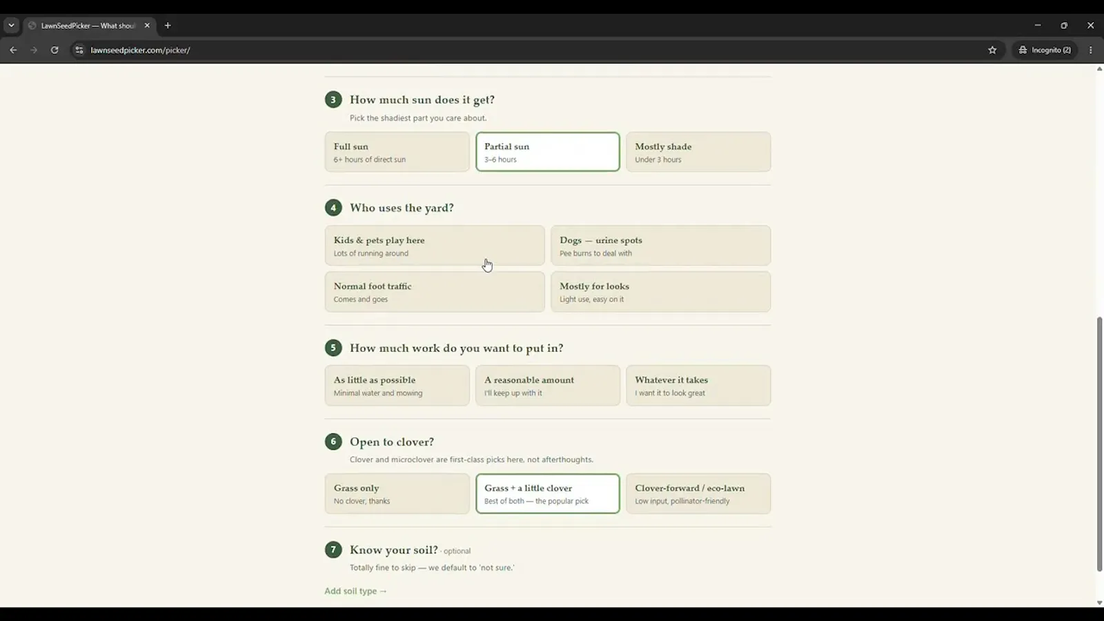 LawnSeedPicker screenshot 1 (video preview)