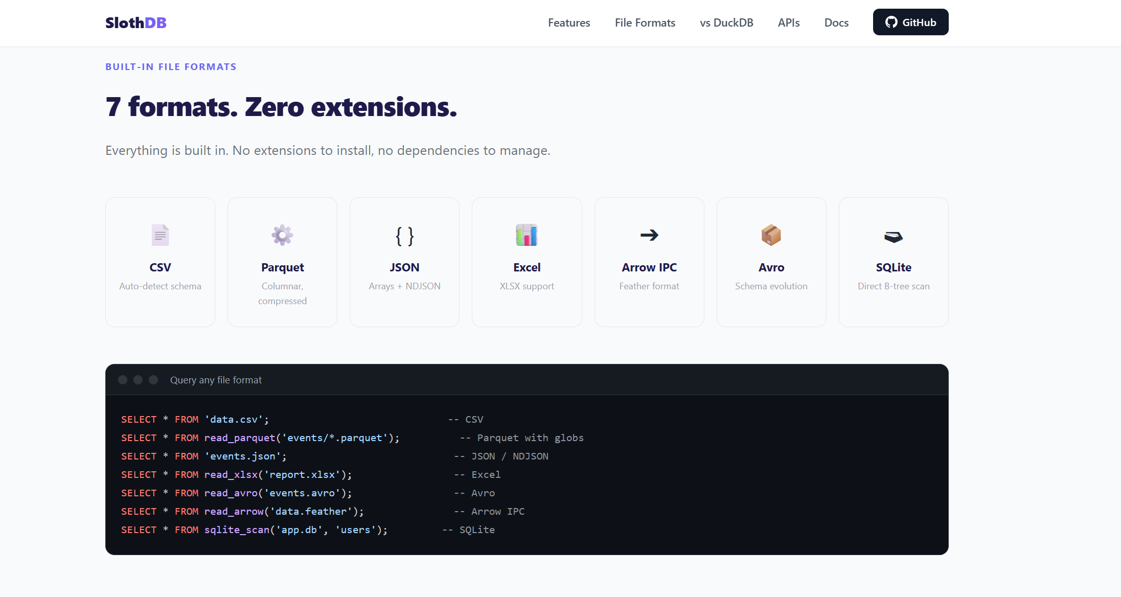 SlothDB gallery image