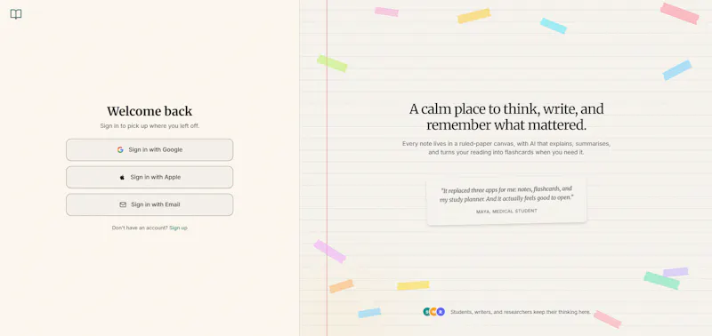 Notespace screenshot 2