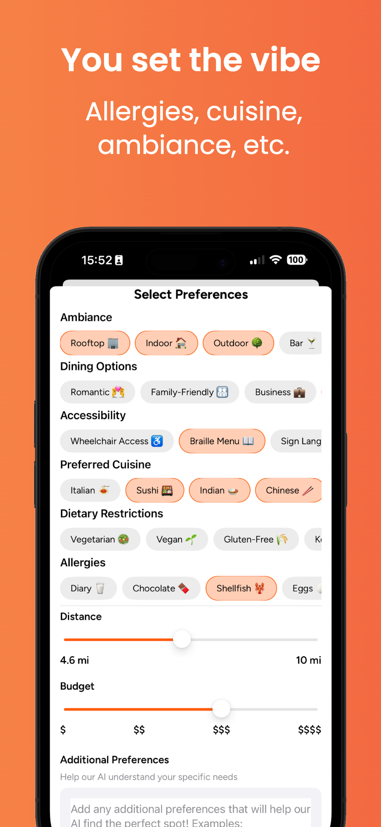 Mofoods - ボタンを押してA.Iを推奨するレストランを入手してください！メディア5
