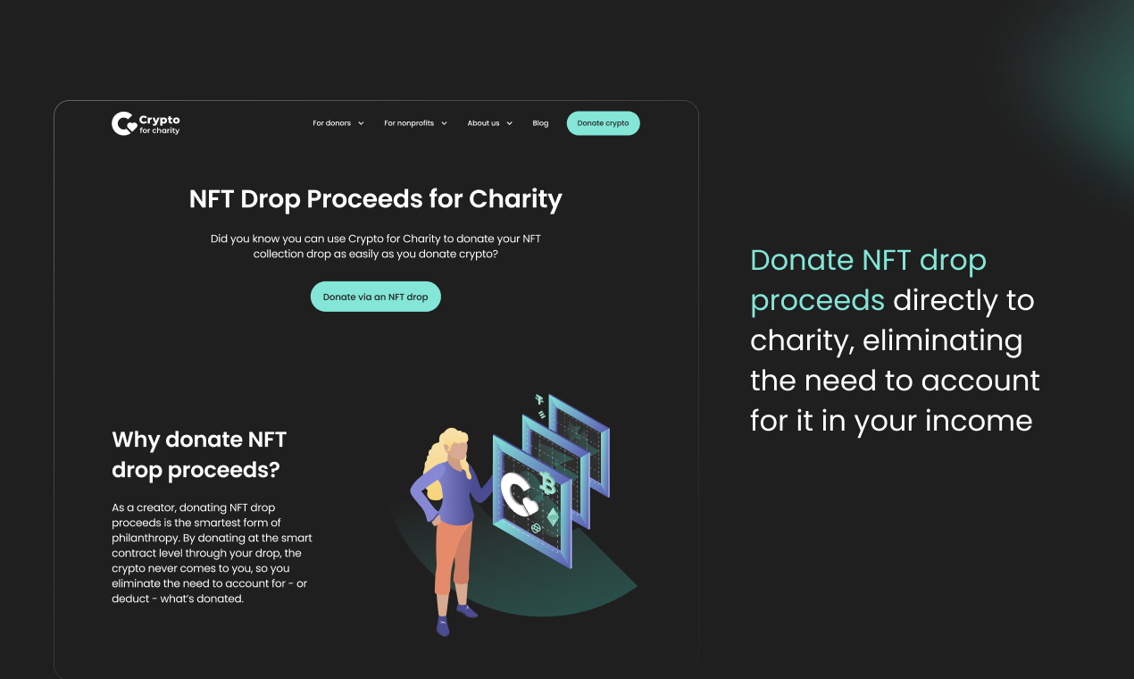 Crypto for Charity: Donate cryptocurrencies and NFTs to charity with zero  fees | Product Hunt