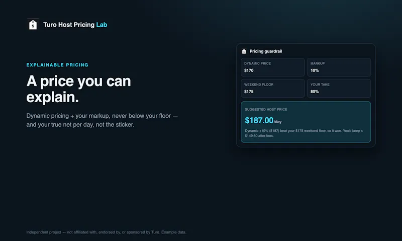 Pricing Lab for Turo hosts screenshot 5