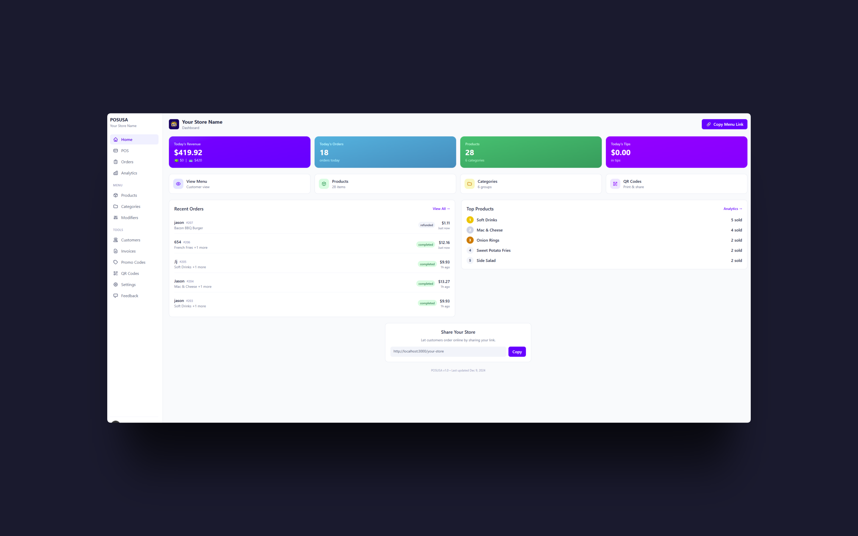 POS USA - Screenshot 3 showing product features and functionality
