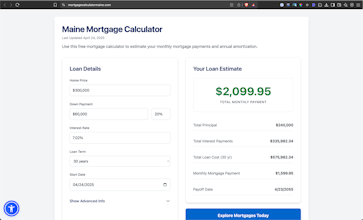 Maine Mortgage Calculator gallery image