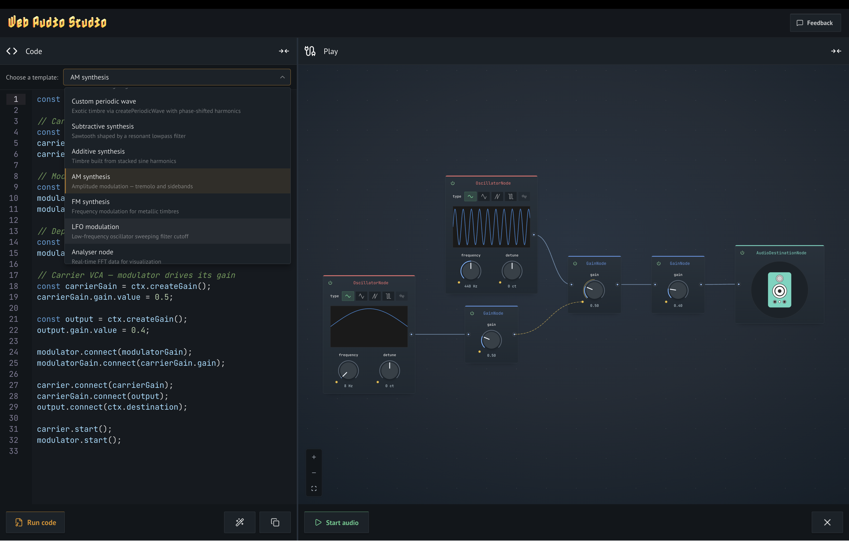 Web Audio Studio - Screenshot 3 showing product features and functionality