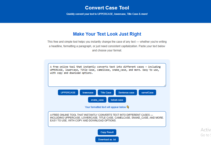Convert Case Tool  gallery image