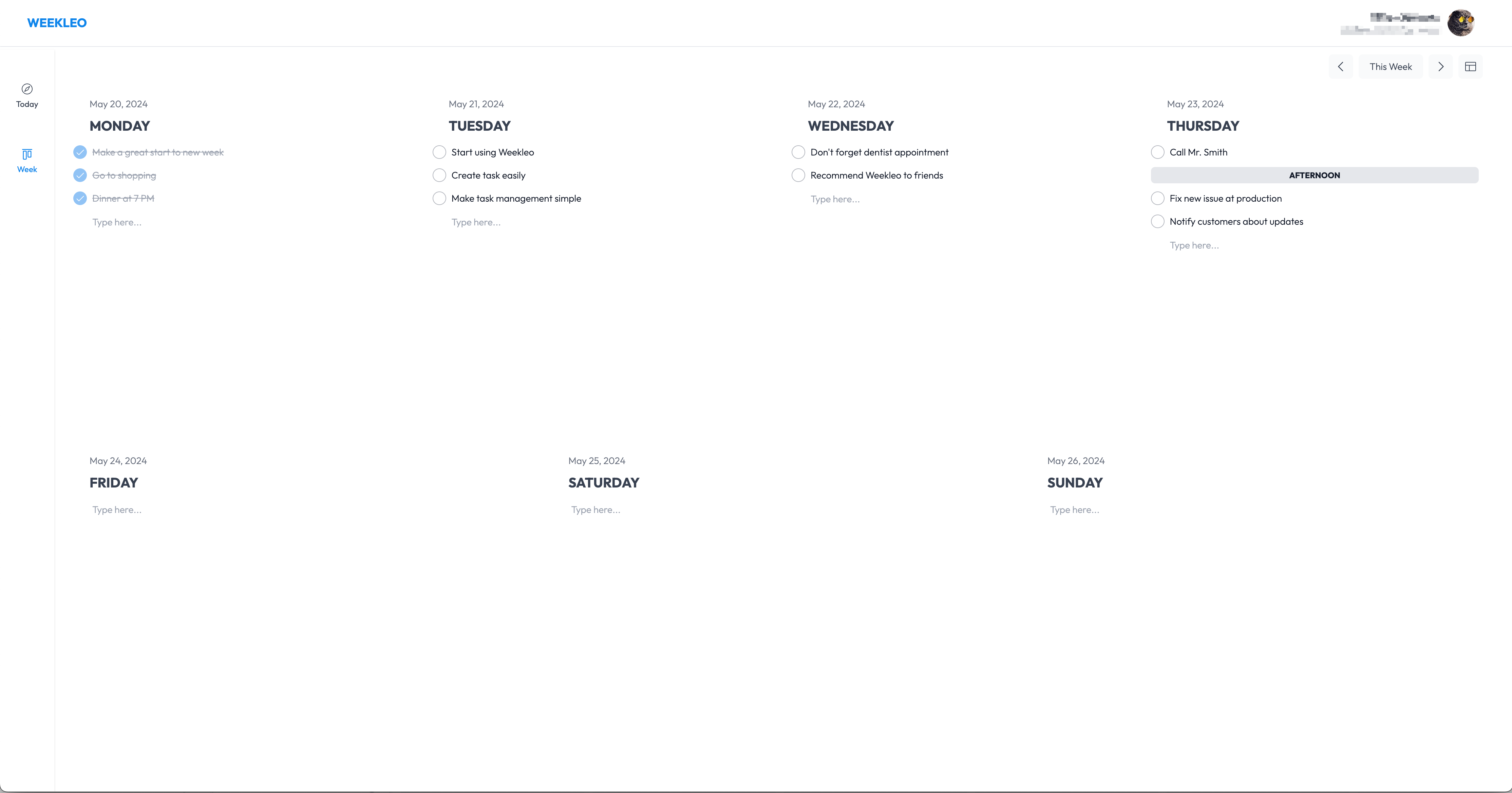 Weekleo - Taakbewerking met een schone en minimalistische interface media 1