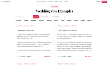 VowCraft: Unique Wedding Vow Inspiration gallery image