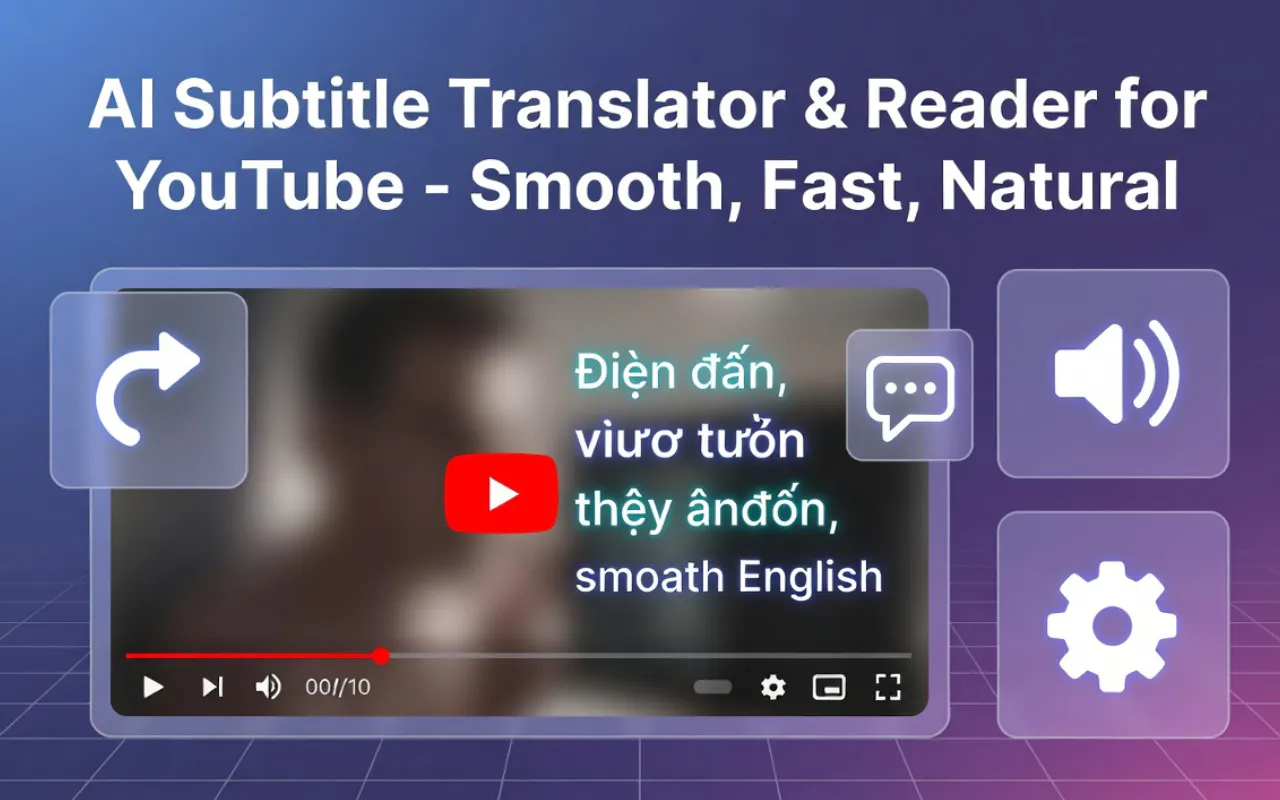 Banner del producto YouTube Translate & Speak