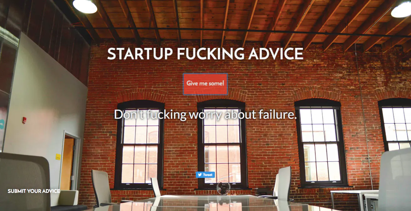Startup Fucking Advice Image