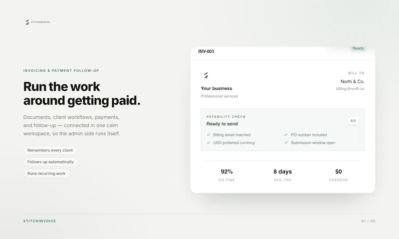 StitchInvoice screenshot 1