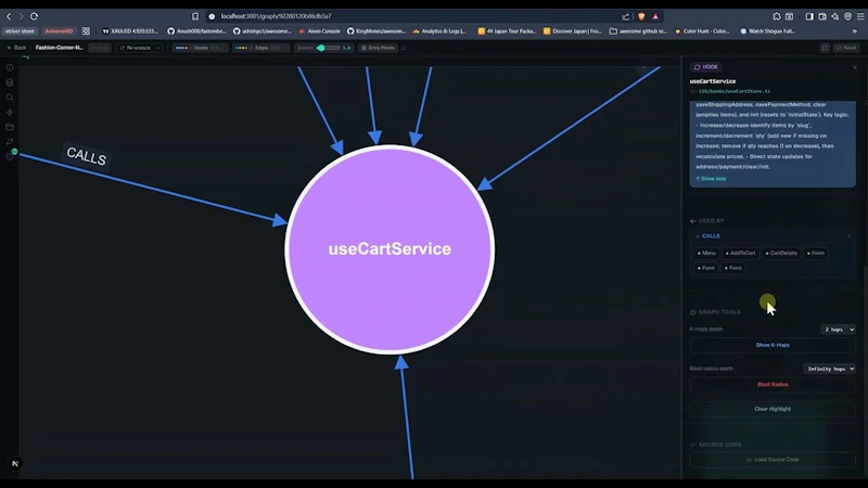 Reactjs/Nextjs Codebase Graph Visualizer screenshot 1 (video preview)