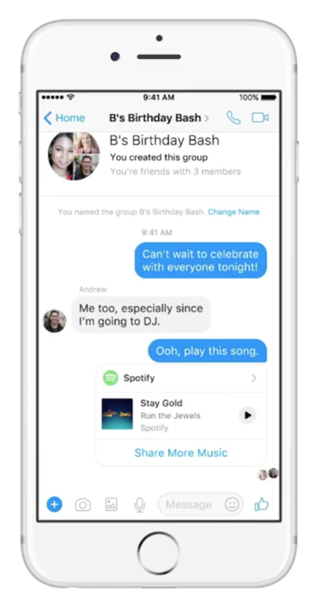 Messenger Chat Extensions gallery image