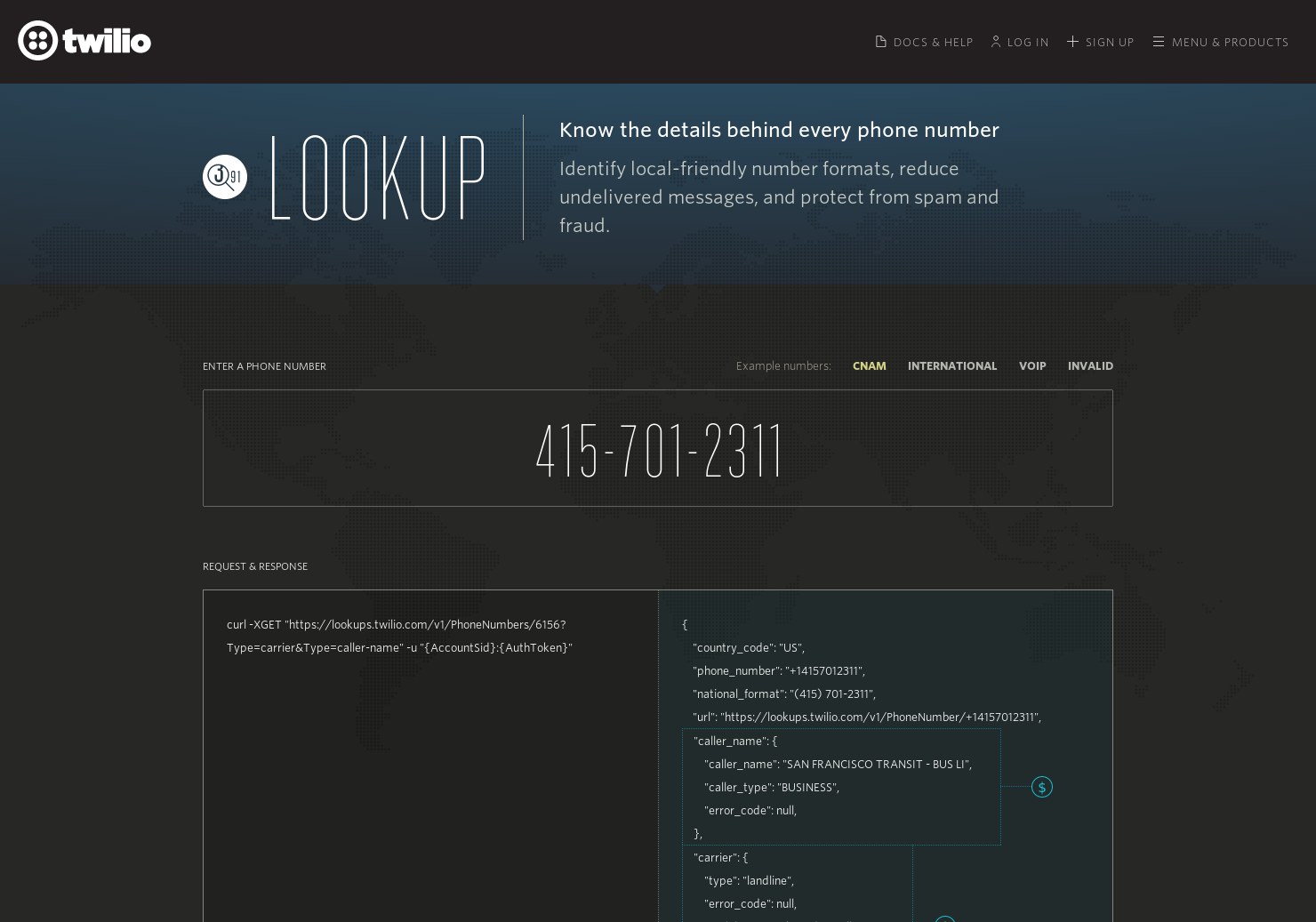 Lookup by Twilio