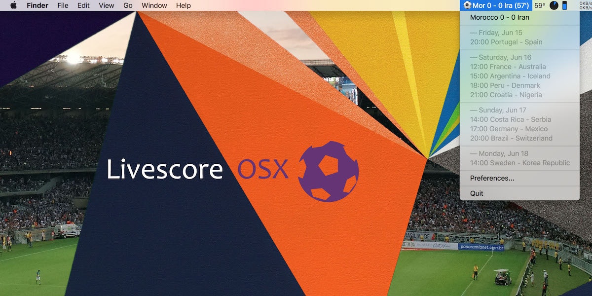 Livescore OSX gallery image