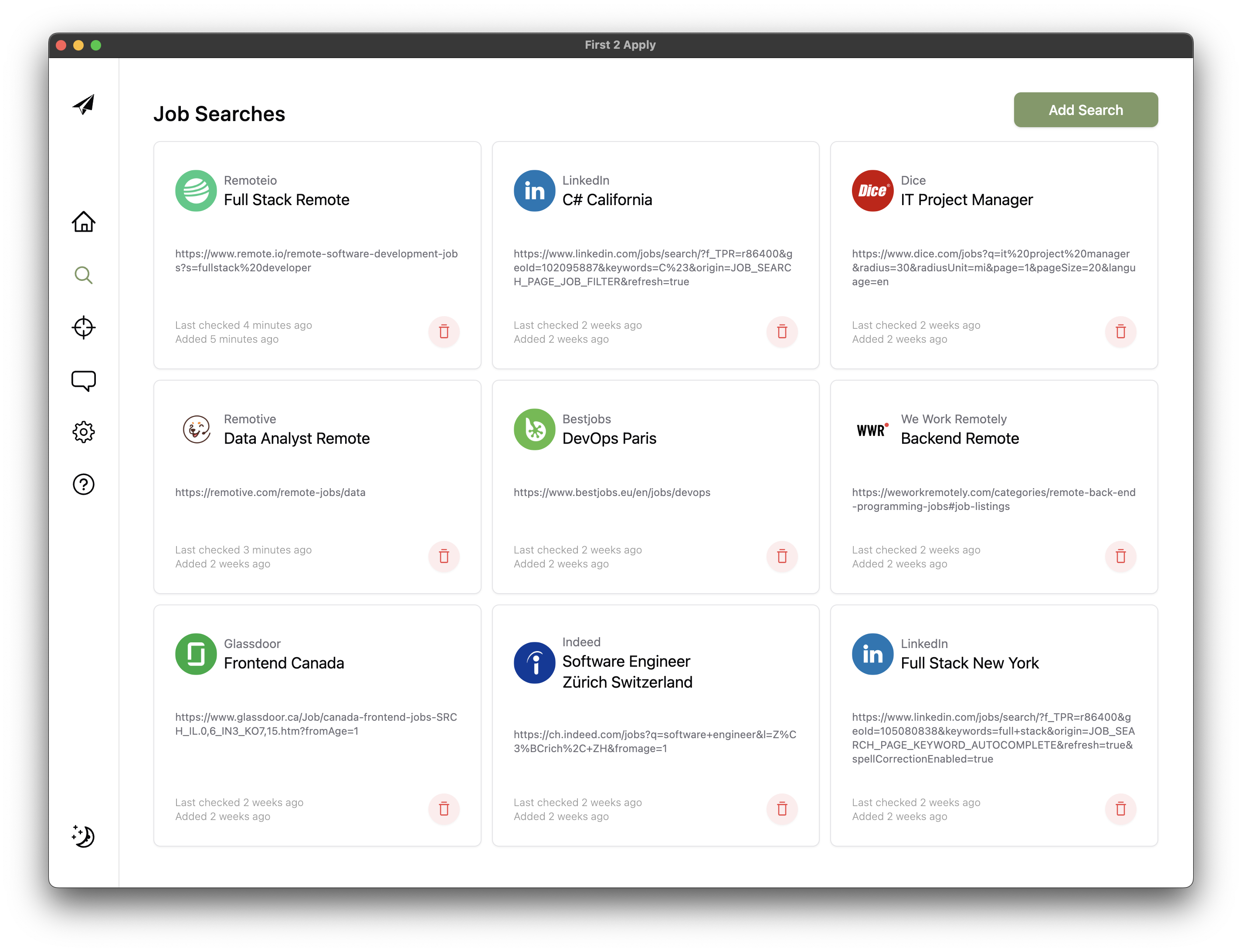 First 2 Apply - Main screenshot showing features and interface