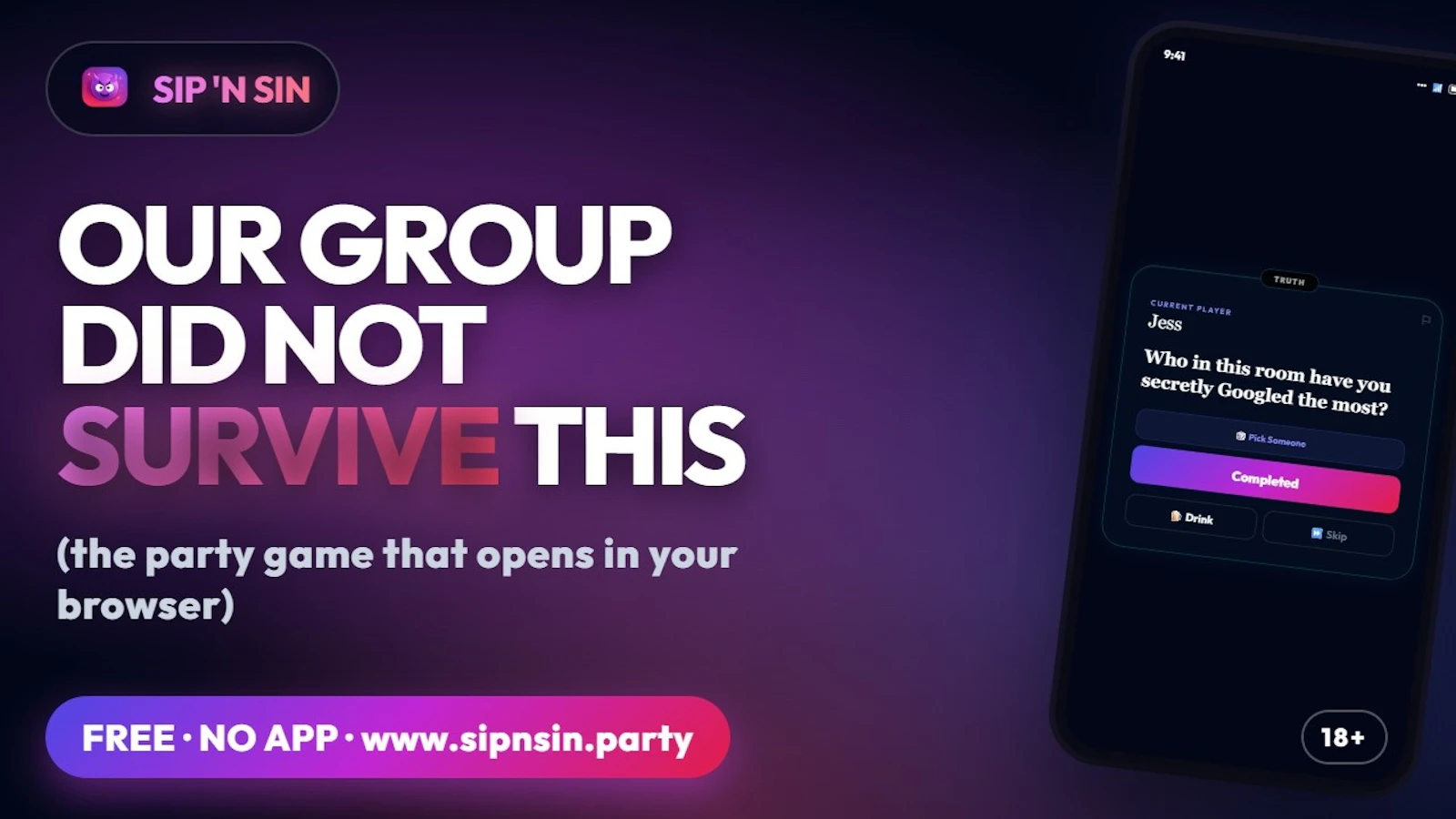 Sip 'N Sin screenshot 1 (video preview)