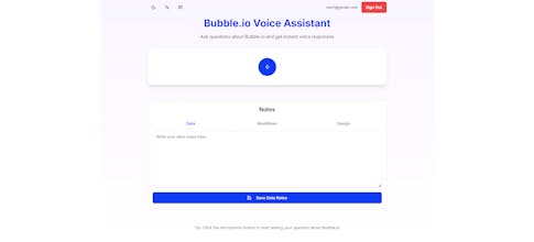 Bubble.io Voice Assistant gallery image