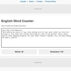 English Word & Character Counter