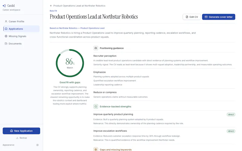 Candid - Career Profile Workspace screenshot 5
