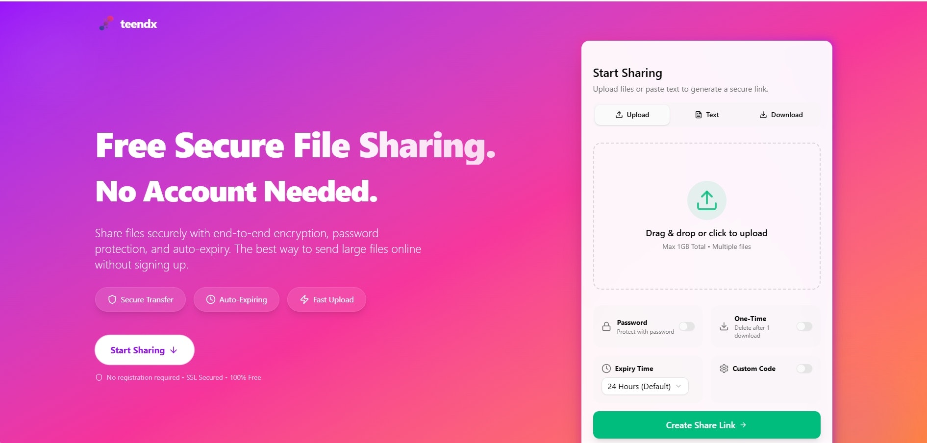 Teendx - Main product screenshot demonstrating key features and user interface