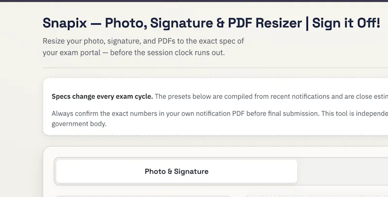 Snapix — Exam Photo & PDF Resizer screenshot 4