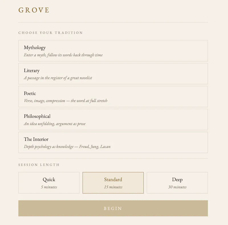 Grove screenshot 2