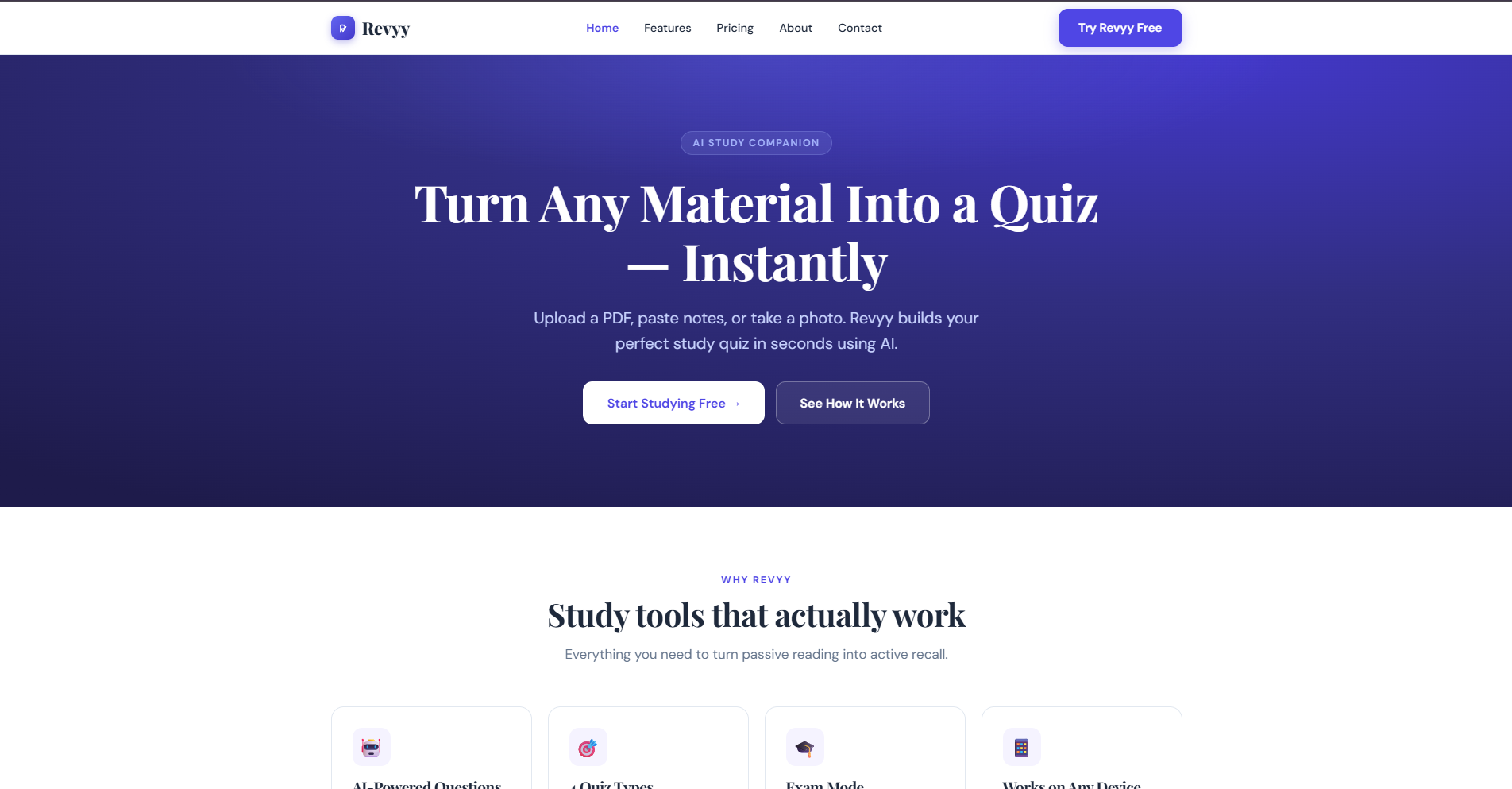 Revyy — Turn Any Material Into a Quiz gallery image
