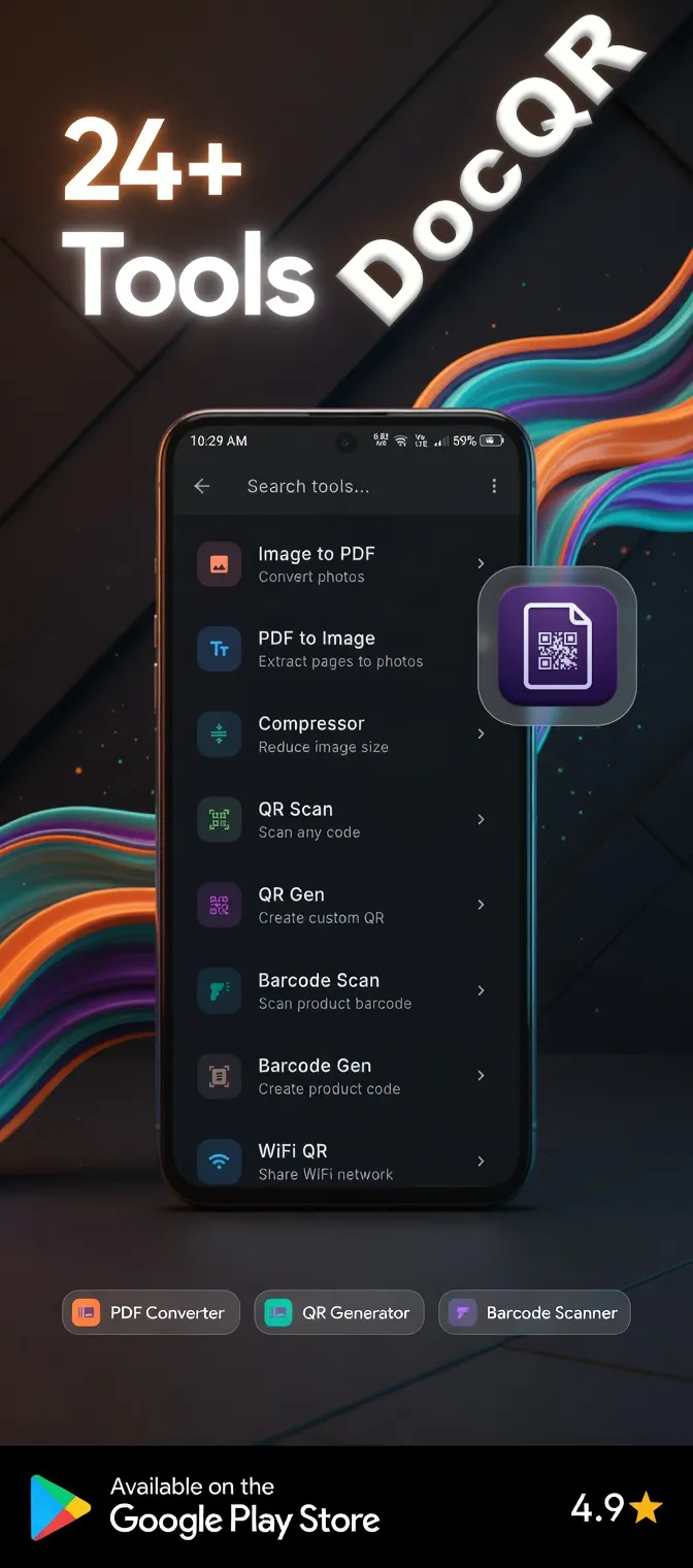 DocQR Tools - Scanner & PDF のプロダクトバナー